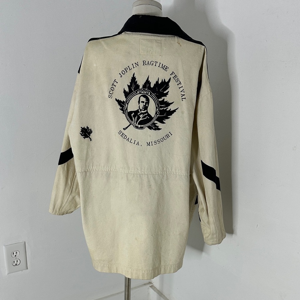 Vintage 70s Ragtime Festival Canvas Workers Car Jacket
